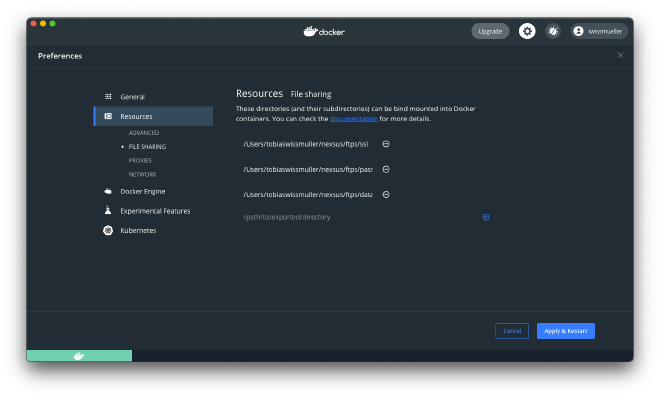 Docker Settings